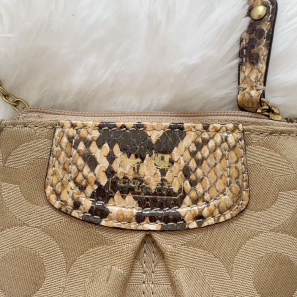 🖤COACH🐍Wallet Keychain Snakeskin Print Accents - Picture 5 of 5